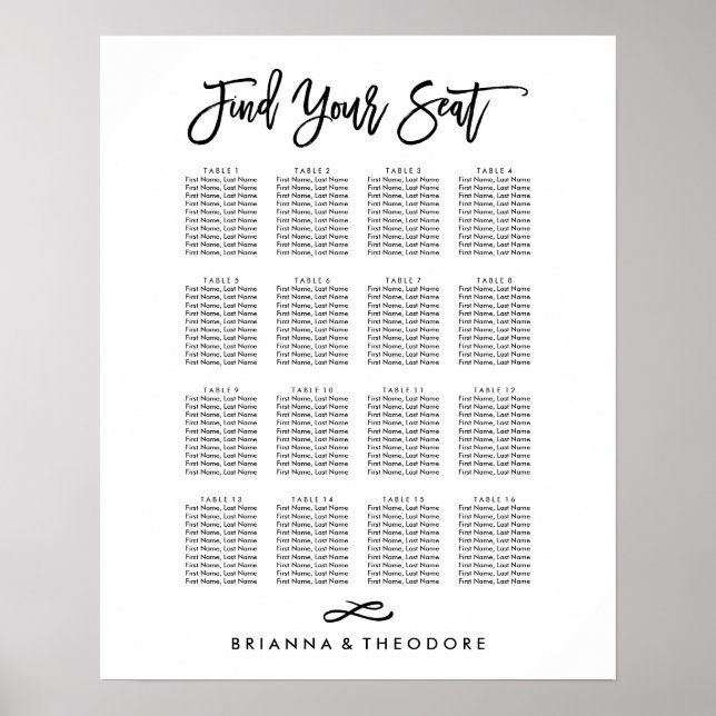 Chic Hand Lettered Sittdiagram Poster (Framsidan)