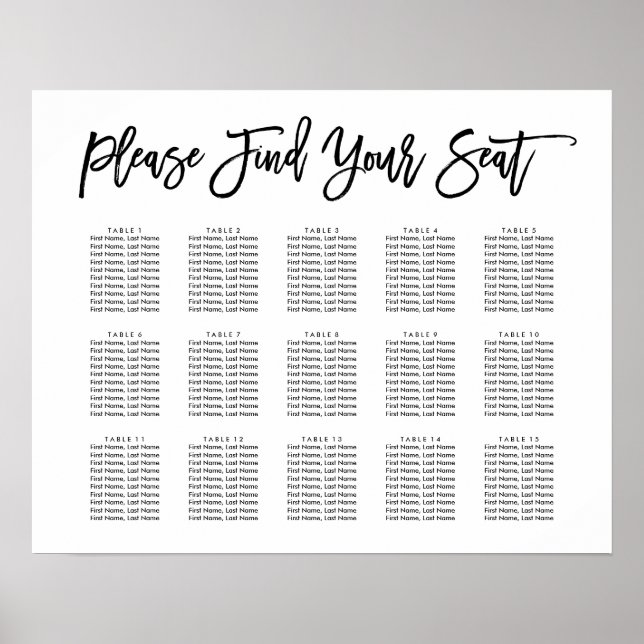 Chic Hand Lettered Sittdiagram Poster (Framsidan)