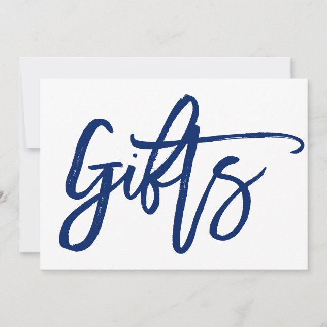 Chic Hand Lettered Wedding Gifts Sign (Framsida)