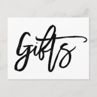 Chic Hand Lettered Wedding Gifts Sign