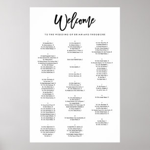 Chic Hand Lettered Welcome Alfabetical Seattle Poster