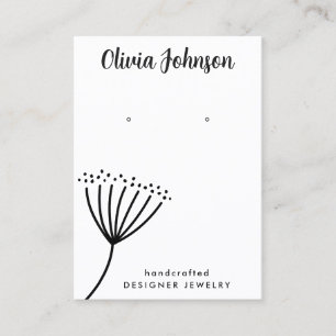Chic Hand plockade Dandelion Juelry Earring Visnin Visitkort