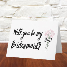 Chic Hand plockade kommer du att bli min Bridesmai Kort