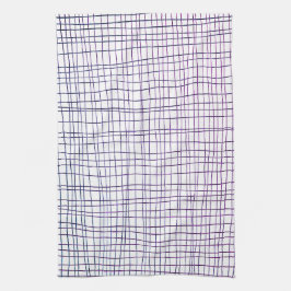 Chic hand plockade rand nätets lila kökshandduk