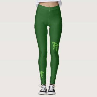 CHIC HANDFLATAN TRÄD - GRÖNT LEGGINGS