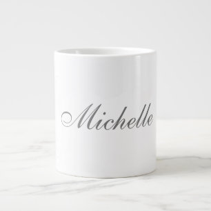 Chic Handskrift Classic Plain Minimalist Jumbo Mugg