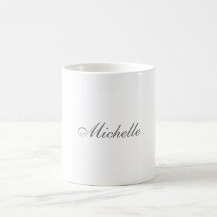Chic Handskrift Classic Plain Minimalist Kaffemugg