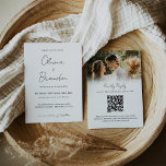 Chic Handskrivet skript QR-kodfoto Bröllop Inbjudningar<br><div class="desc">Modern Chic och elegant design utskriven  Enkel handskriven QR-kodinbjudan till fotobröllop som kan anpassas med din text. Klicka på knappen "Anpassa" och använda verktyg som är utformat för att ändra mallen. Kolla in Graphic Art Design-arkivet för andra produkter som matchar den här designen!</div>