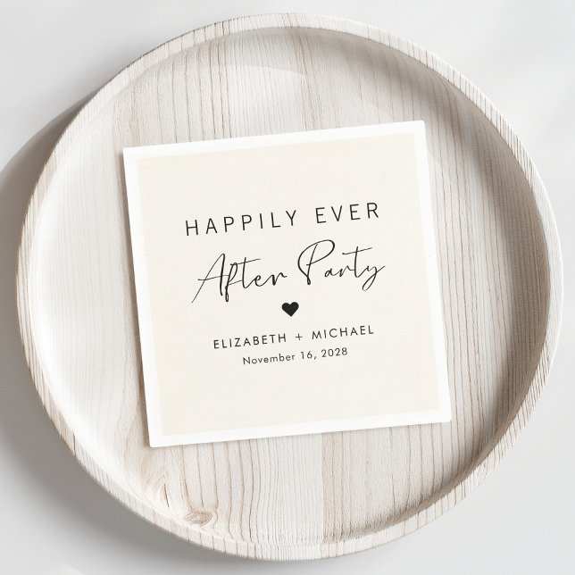 Chic Happily Ever After-fest Bröllopsmottagning Pappersservett (Skapare uppladdad)