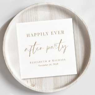 Chic Happily Ever After Party Bröllopsfest Pappersservett