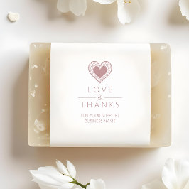 Chic Heart Lace Effect Love & Thanks Supporting Stämpel