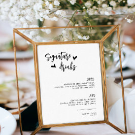 Chic Heart skript Hans Hers Choice dricker Cocktai Poster