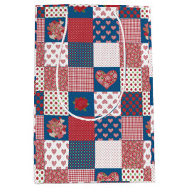 Chic Hearts and Ro Faux Patchwork Gift Bag