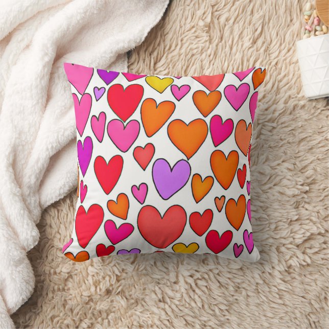 Chic Hearts Elegance: Blissful Kärlek Kudde (Filt)