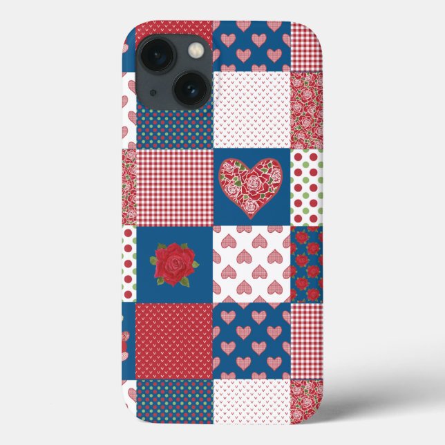 Chic Hearts och Ro Faux Patchwork i Pad Case (Baksida)