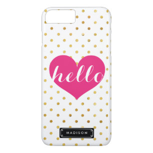 Chic Hej Shock rosa Heart Anpassningsbarna Guld-