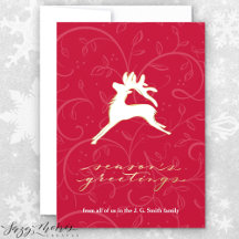 Chic Helgdag Dancer i Red Tall Helgdag Card