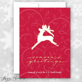 Chic Helgdag Dancer i Red Tall Helgdag Card Julkort