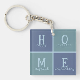 Chic "HEM" i Blue- och Grått Hues