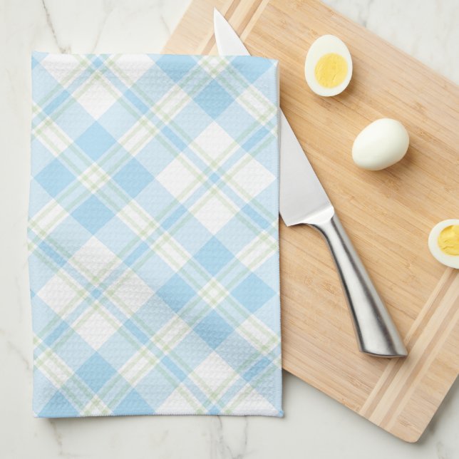 Chic Himlar Blue and White Check Kitchen Towel Kökshandduk (Vikt i Fjärdedel)