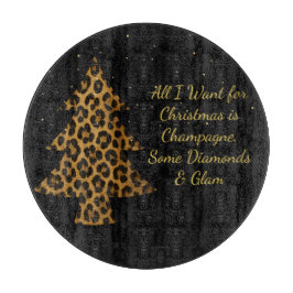 Chic Holiday Leopard Tree Design