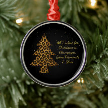 Chic Holiday Leopard Tree Design