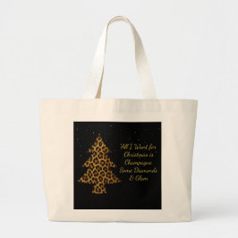 Chic Holiday Leopard Tree Design Jumbo Tygkasse