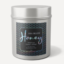 Chic Holograf Honeycomb Honungsbipacksedel etikett