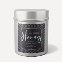 Chic Holograf Honeycomb Honungsbipacksedel etikett