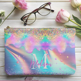 Chic holografisk droppning glitter monogram