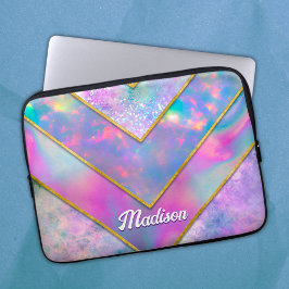 Chic, holografisk rosa av giftig snyggt laptop fodral