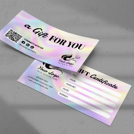 Chic HoloGraph Hair Salon Logotyp Gift Certificate