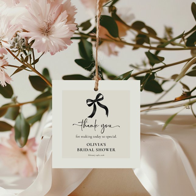 Chic Hon knyter knuten Svart Bow Bröllopsfest Gåvor Etiketter (Skapare uppladdad)