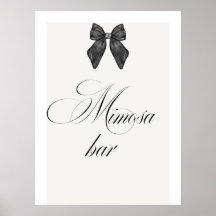 Chic 'Hon ska knyta knuten Svart Bow Mimosa Bar