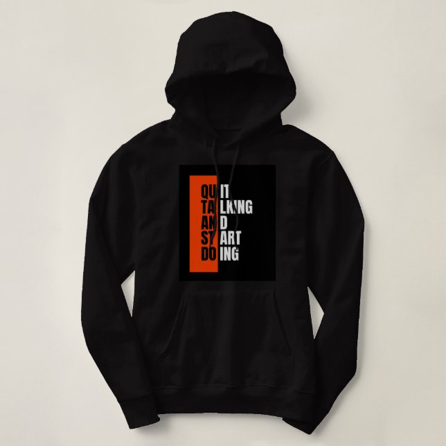 Chic hoodie, starkt budskap t shirt (Design framsida)