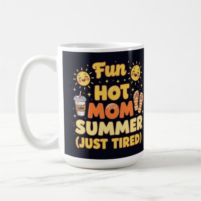 Chic hot mom summer vibes kaffemugg (Vänster)