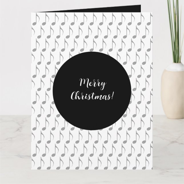 Chic Houndstooth Musik noter God jul Kort (Framsida)