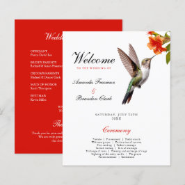 Chic Hummingbird och Orange Flower Bröllop