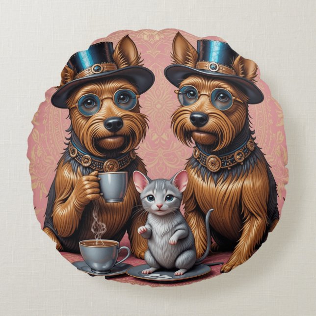 Chic Hund Assions Rund Kudde (Framsidan)