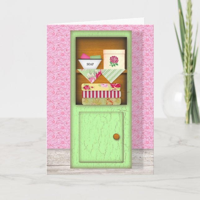 Chic Hutch Birthday Card Kort (Framsida)