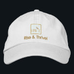 Chic HWT Stiga upp och tredelad insamling av Guld Broderad Keps<br><div class="desc">Healwell & Thrive (HWT) försöker inspirera varje själ till Stiga upp och trefaldig. Genom sport kan man göra samma sak för dig själv och för andra.</div>