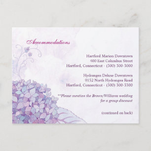 Chic Hydrangeas Bröllop-boende + riktning Vykort