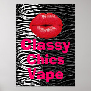 Chic i djurutskriftsklassen Vape Premium Poster