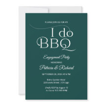 Chic I DO BBQ Engagemangsparty Inbjudan