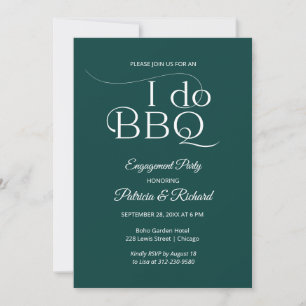Chic I DO BBQ Engagemangsparty Inbjudan