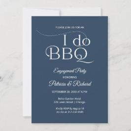Chic I DO BBQ Engagemangsparty inbjudan