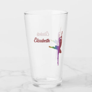 Chic "I Kärlek Ballet" Silhouette Ballerina Glass Glaskopp
