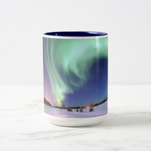 Chic i norra Ljus Band med Ljus Jade Glow Två-Tonad Mugg
