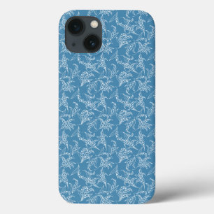 Chic i Pad Case, White Lilies of the Valley: Blue
