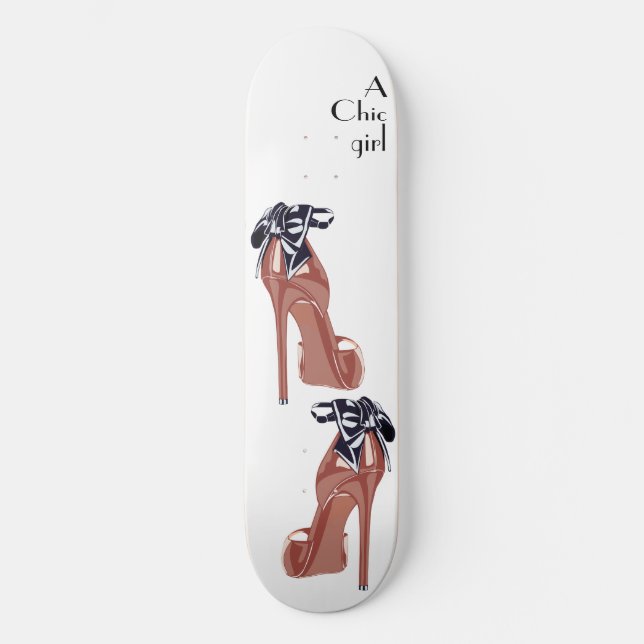 Chic Illustration Mini Skateboard Bräda 18,5 Cm (Framsida)